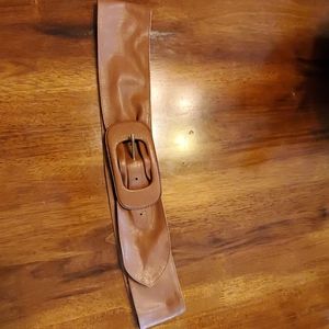 Chicos soft leather belt Cognac color